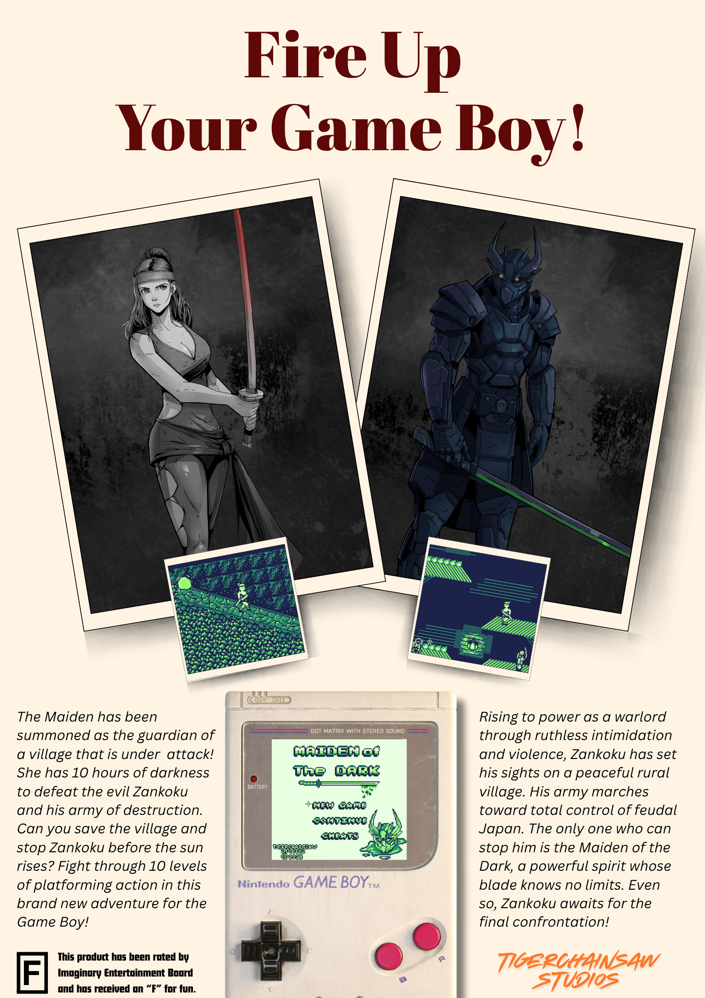 New Gameboy Games | Maiden of the Dark - Complete-In-Box - COMING FEBRUARY 2026