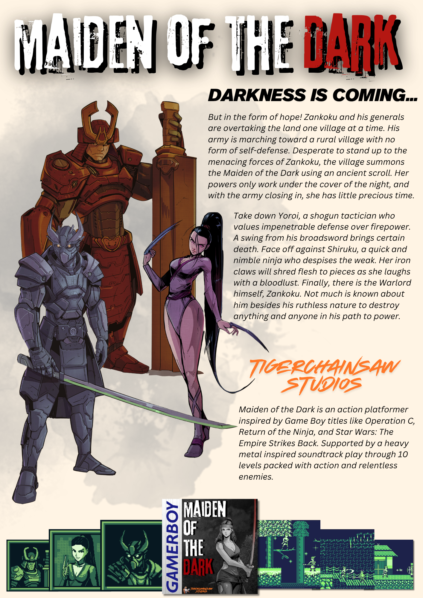 New Gameboy Games | Maiden of the Dark - Complete-In-Box - COMING FEBRUARY 2026