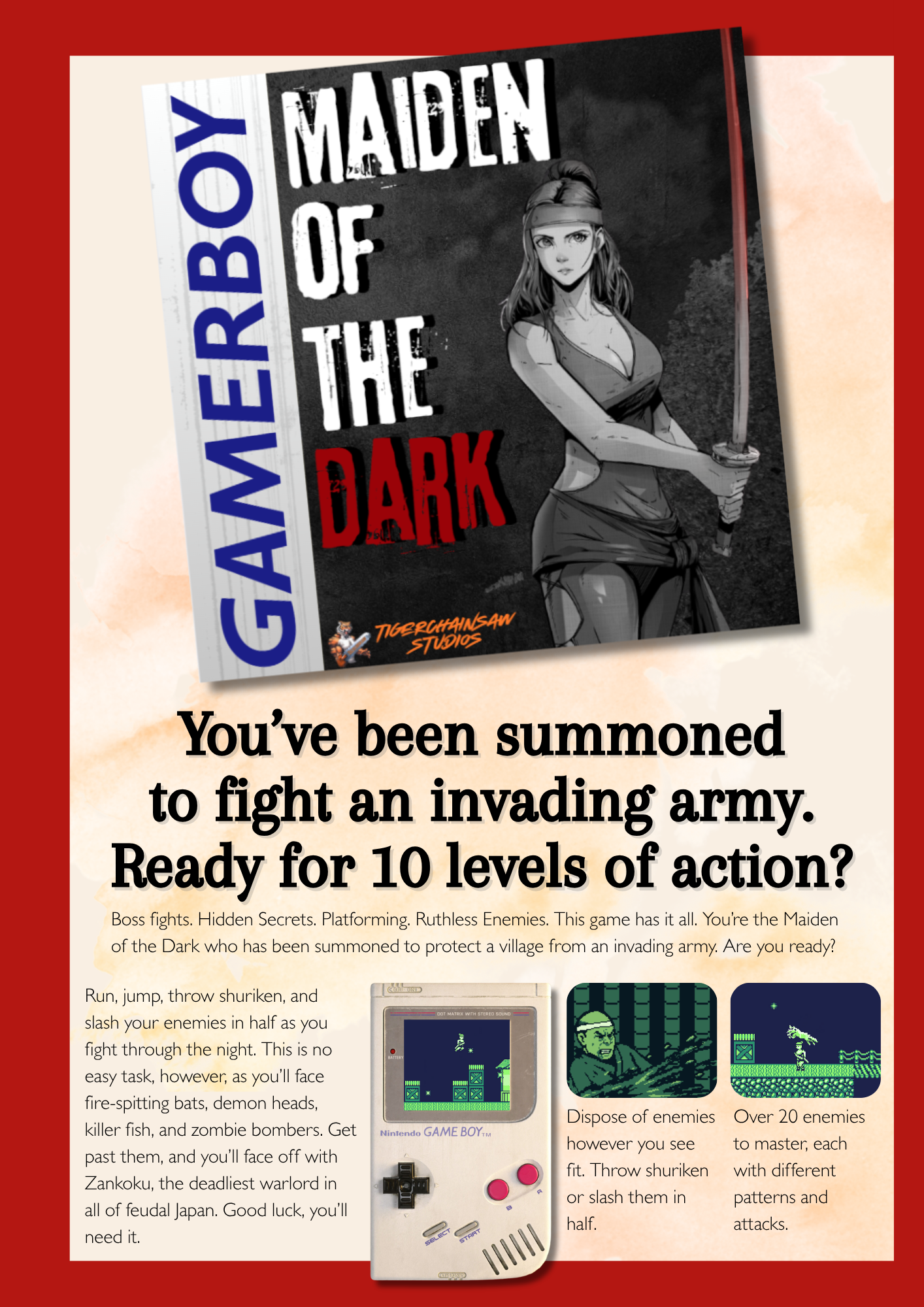 New Gameboy Games | Maiden of the Dark - Complete-In-Box - COMING FEBRUARY 2026